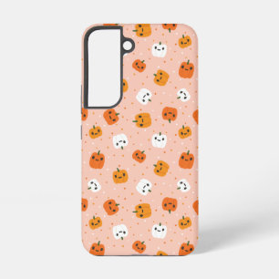 Süße Kawaii-Kürbis-Gesichter-Muster Samsung Galaxy Hülle
