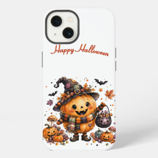 Süße Kawaii-Kürbis-Hexe Halloween-Aquarell-Aut iPhone 13 Hülle