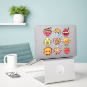 Süße Kawaii-Lebensmittel Aufkleber (Laptop auf Schreibtisch)