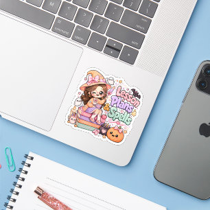 Süße Kawaii-Lehrerin Hexe Halloween Aufkleber
