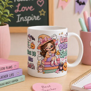 Süße Kawaii-Lehrerin Hexe Halloween Jumbo-Tasse