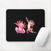 Süße Kawaii Leopard Gecko Dabbing Axolotl Freunde Mousepad (Mit Mouse)