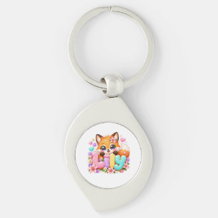 Süße Kawaii Lily Fuchs Name Pastell Rosa Floral Ho Schlüsselanhänger