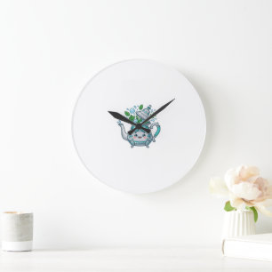 Süße Kawaii Marokkanische Eistee-Minz-Tee Sommer B Große Wanduhr