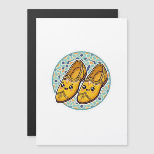 Süße Kawaii marokkanische gelbe Belgha Schuhe anSt Magneteinladung