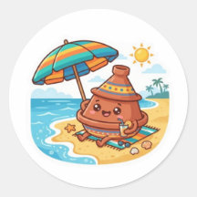 Süße Kawaii Marokkanische Tajine Strandurlaub Aufk