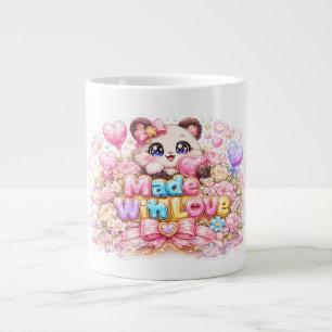 Süße Kawaii-Mit-Liebe-Gemachte-Katzen-Name-Pastell Jumbo-Tasse