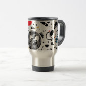 Süße Kawaii-Mond-Cartoon-Kaffeetasse Reisebecher (VorderseiteRechts)