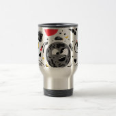 Süße Kawaii-Mond-Cartoon-Kaffeetasse Reisebecher (Mittel)