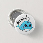 Süße Kawaii Narwal Button (Vorne & Hinten)