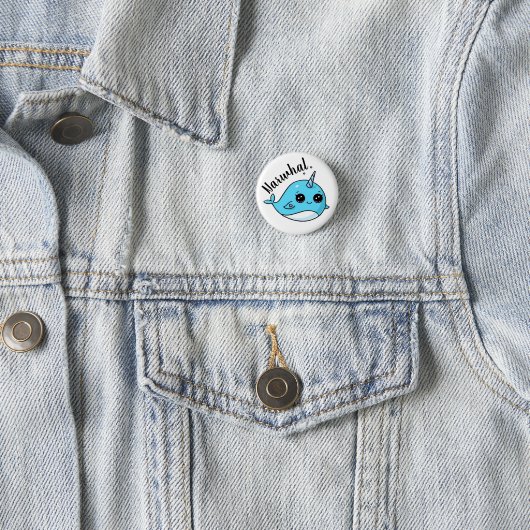 Süße Kawaii Narwal Button (Beispiel)