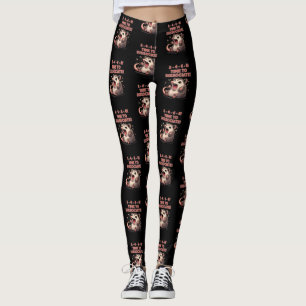 Süße Kawaii-Opossum-Zeit zum Dissoziieren Lustiges Leggings