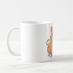 Süße Kawaii Orange Tabby Katze trinkt Boba Bubble Kaffeetasse
