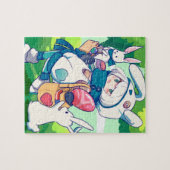 Süße Kawaii Osterhasen Mädchen Puzzle (Horizontal)