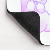 Süße Kawaii Pastell-Lila Custom Gradient Hase Mousepad (Ecke)
