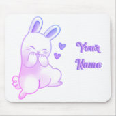 Süße Kawaii Pastell-Lila Custom Gradient Hase Mousepad (Vorne)