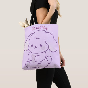 Süße Kawaii Pastell Lila Fluffige Hündin Individue Tasche