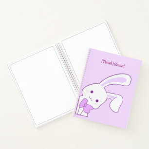 Süße Kawaii Pastell Lila Schlappohr-Hase Benutzerd Notizblock