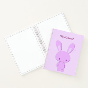 Süße Kawaii Pastell-Lila Stehende Hasen Custom Notizblock