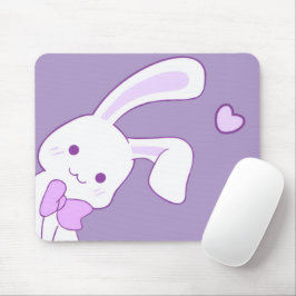 Süße Kawaii Pastelllila Spähhasen Mousepad