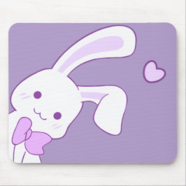 Süße Kawaii Pastelllila Spähhasen Mousepad