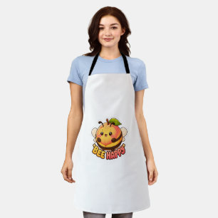 Süße Kawaii Pfirsich Biene Glücklich Lustiger Wort Schürze