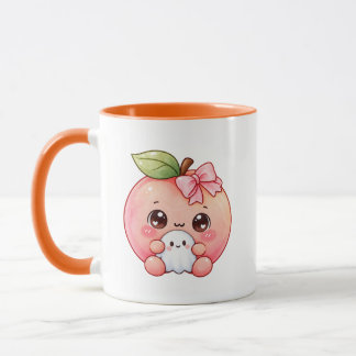Süße Kawaii Pfirsich-Geist-Halloween-Tasse Tasse