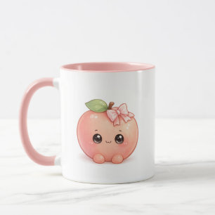 Süße Kawaii-Pfirsich-Kaffeetasse Tasse