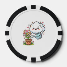 Süße Kawaii-Pflanze Freundlichkeit Süße Wolke und 
