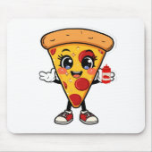 Süße Kawaii-Pizza-Cartoon-Mauspad Mousepad (Vorne)