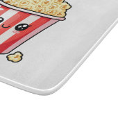 Süße Kawaii-Popcorn-Eimer-Illustration Schneidebrett (Ecke)