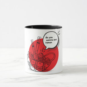 Süße Kawaii Ramen - Lustiges Japanisches Essen Tasse