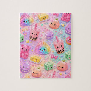 Süße Kawaii-Regenbogen-Glitter-Dumpling-Squishies Puzzle