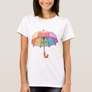 Süße Kawaii-Regenschirm T-Shirts