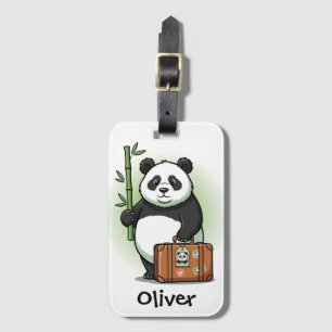 Süße Kawaii Reisende Panda Gepäckanhänger