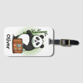 Süße Kawaii Reisende Panda Gepäckanhänger (Vorderseite (Horizontal))