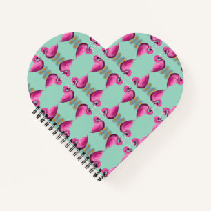 Süße Kawaii Rosa Ente & Herzen Kinderzimmer Kunst Notizblock