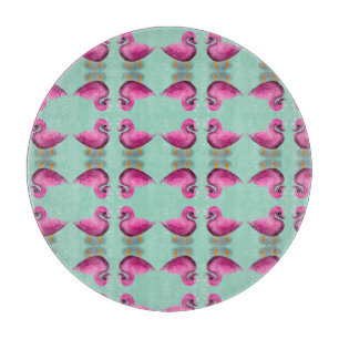 Süße Kawaii Rosa Ente & Herzen Kinderzimmer Kunst Schneidebrett