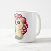 Süße Kawaii-Rote-Pilz-Igel-Art Kaffeetasse (VorderseiteRechts)