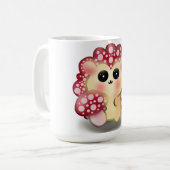 Süße Kawaii-Rote-Pilz-Igel-Art Kaffeetasse (Vorderseite Links)