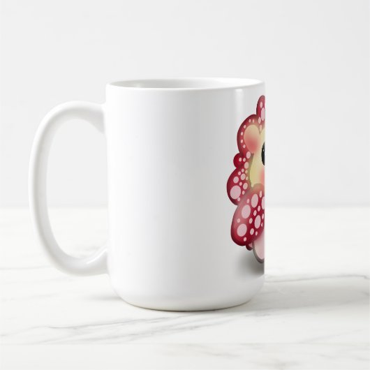 Süße Kawaii-Rote-Pilz-Igel-Art Kaffeetasse (Links)