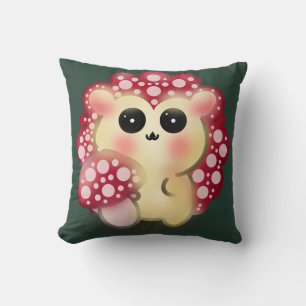 Süße Kawaii Rote Pilz Igel Art Kissen