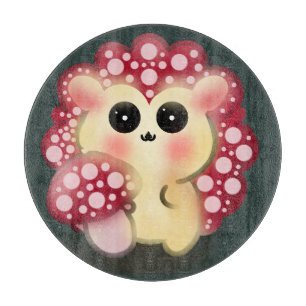 Süße Kawaii Rote Pilz Igel Art Schneidebrett