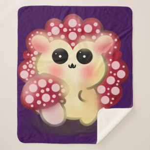 Süße Kawaii Rote Pilz Igel Art Sherpadecke
