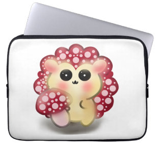 Süße Kawaii-Rote-Pilz-Igel-Fliegenpilz-Kunst Laptopschutzhülle