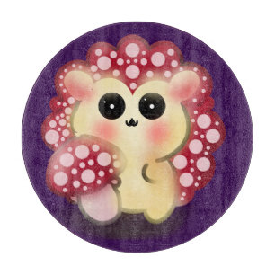 Süße Kawaii Rote Pilz Igel Schwamm Kunst Schneidebrett