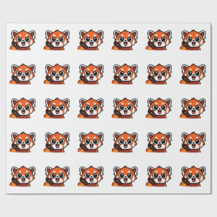 Süße Kawaii-Rotpanda-Muster-Wrapierpapier für G Geschenkpapier