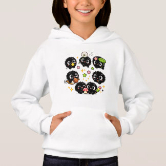 Süße Kawaii-Ruß-Geister Hoodie