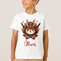 Süße Kawaii-Samurai-Katze Personalisiert 
