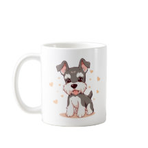 Süße Kawaii Schnauzer Welpen Hund Kunst